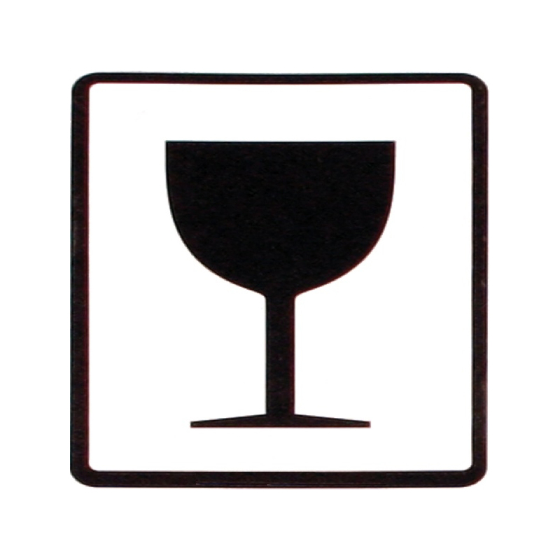 Figyelemfelkeltő címke  fekete pohár