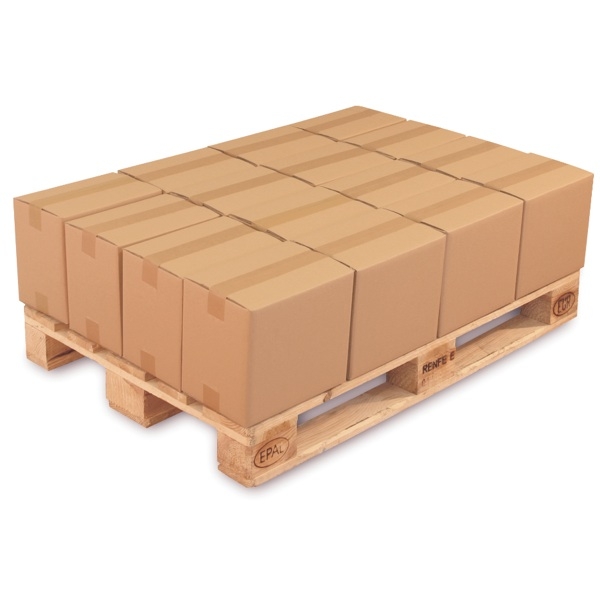 2-Hullámú EUR raklap szabványos dobozok