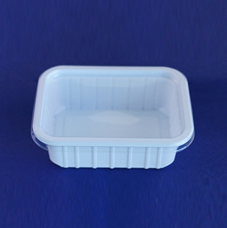 PET műanyag dobozok fehér alj, átlátszó tetővel
