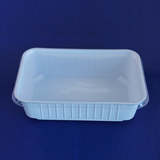 PET műanyag dobozok fehér alj, átlátszó tetővel